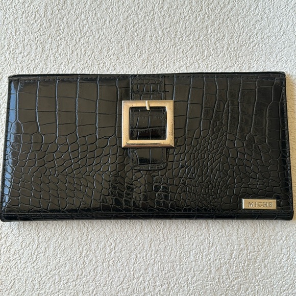 MICHE Classic Handbag Shells ONLY Buckle Faux Leather Shiny Smooth Shells - Picture 3 of 14